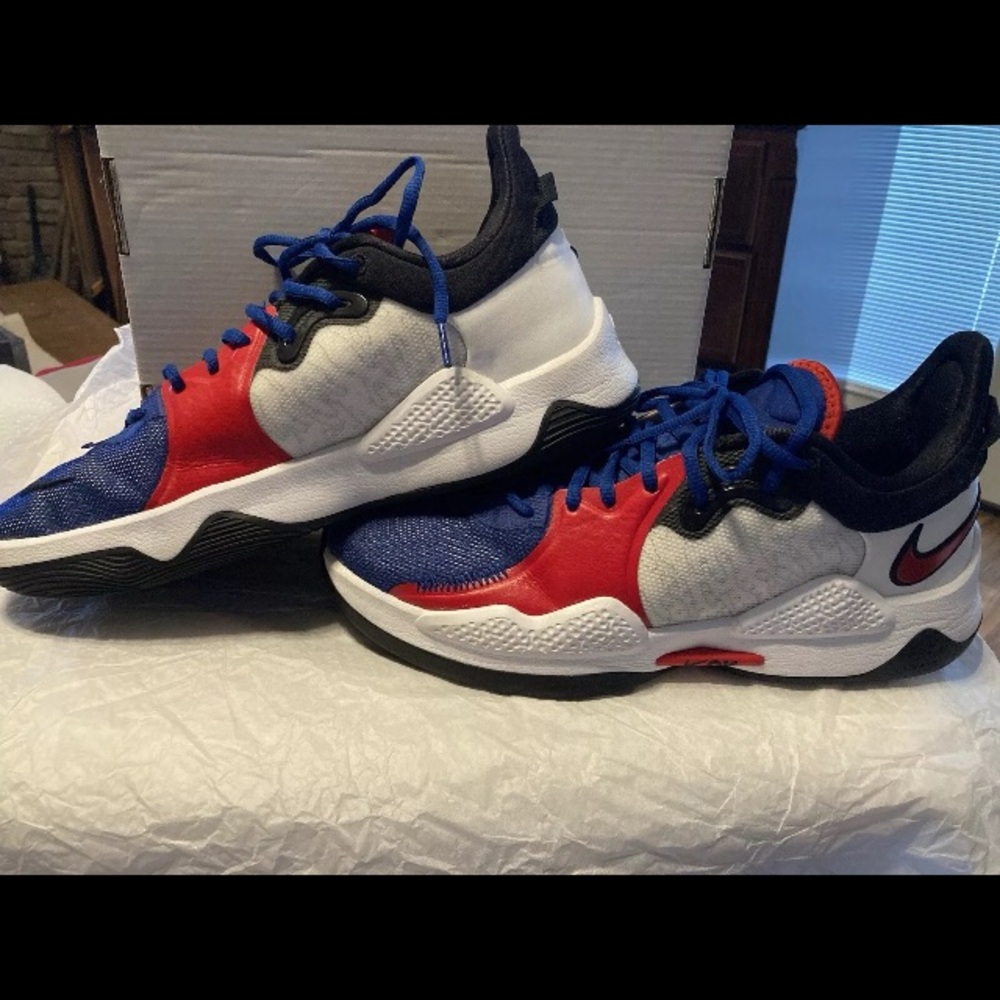 Nike Paul George 13 Athletic Shoes - Red, Blue, White